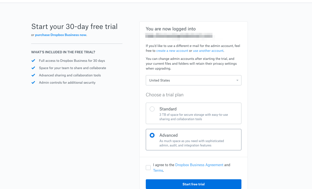 dropbox plus free trial